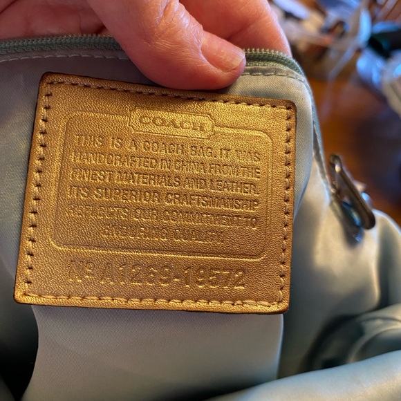 Coach Handbag-Gold &Tan Color - Picture 5 of 5